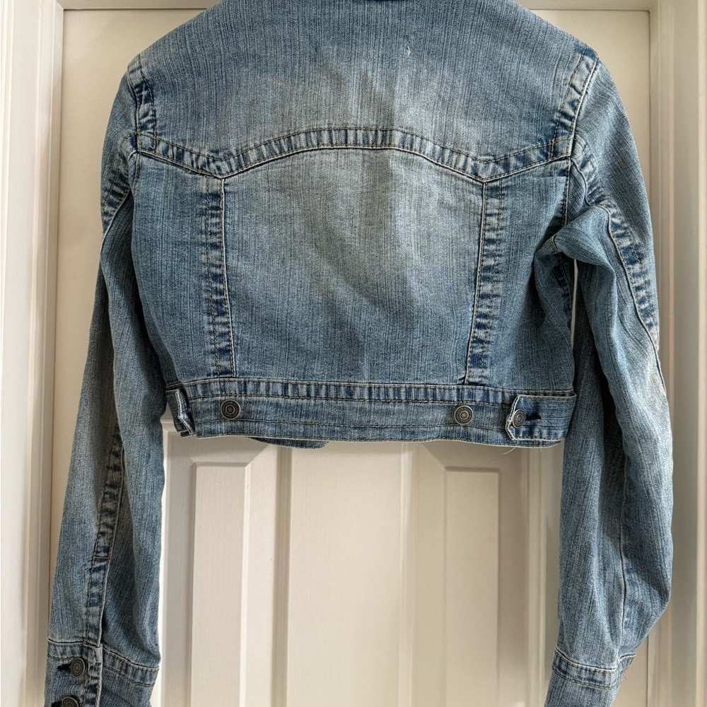 Y2K Hydraulic cropped denim jacket small - Picture 3 of 3